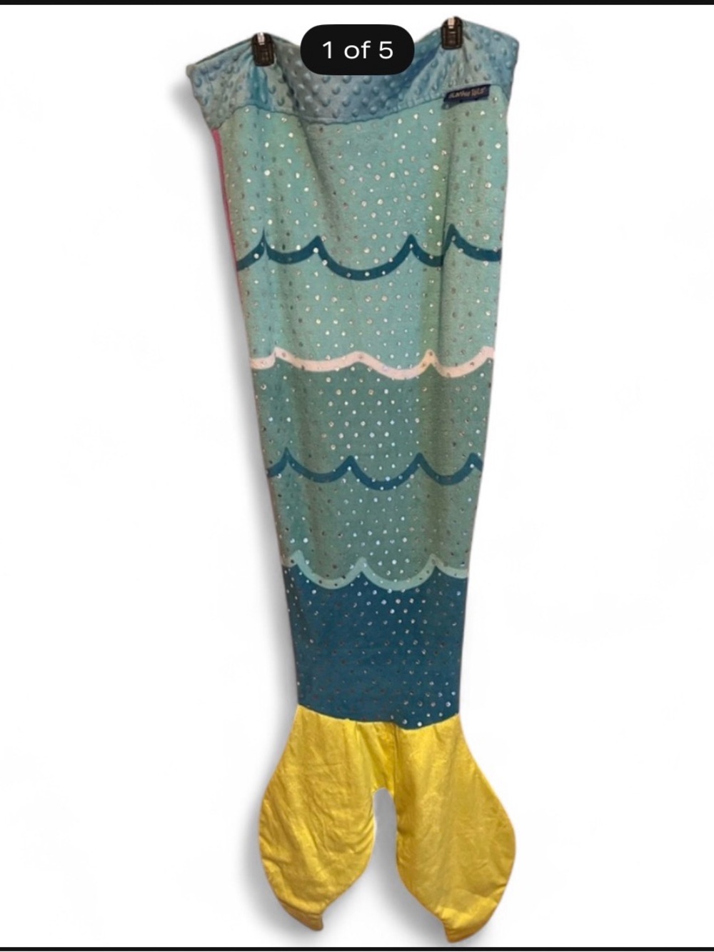 Girls Mermaid Tail Blanket Sparkly Sequin Soft Cozy Kids Throw